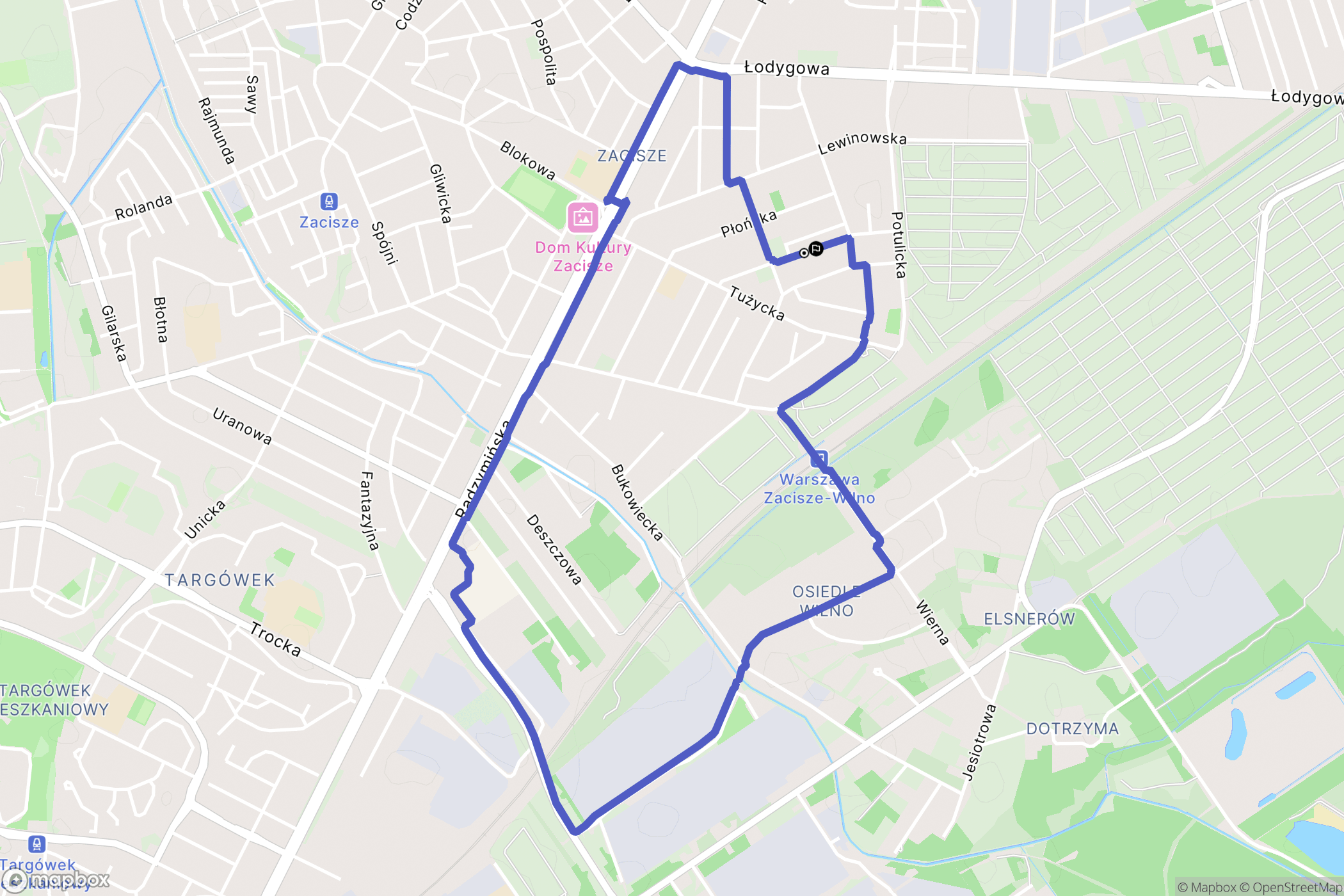 Warszawa: mapa trasy - Poland