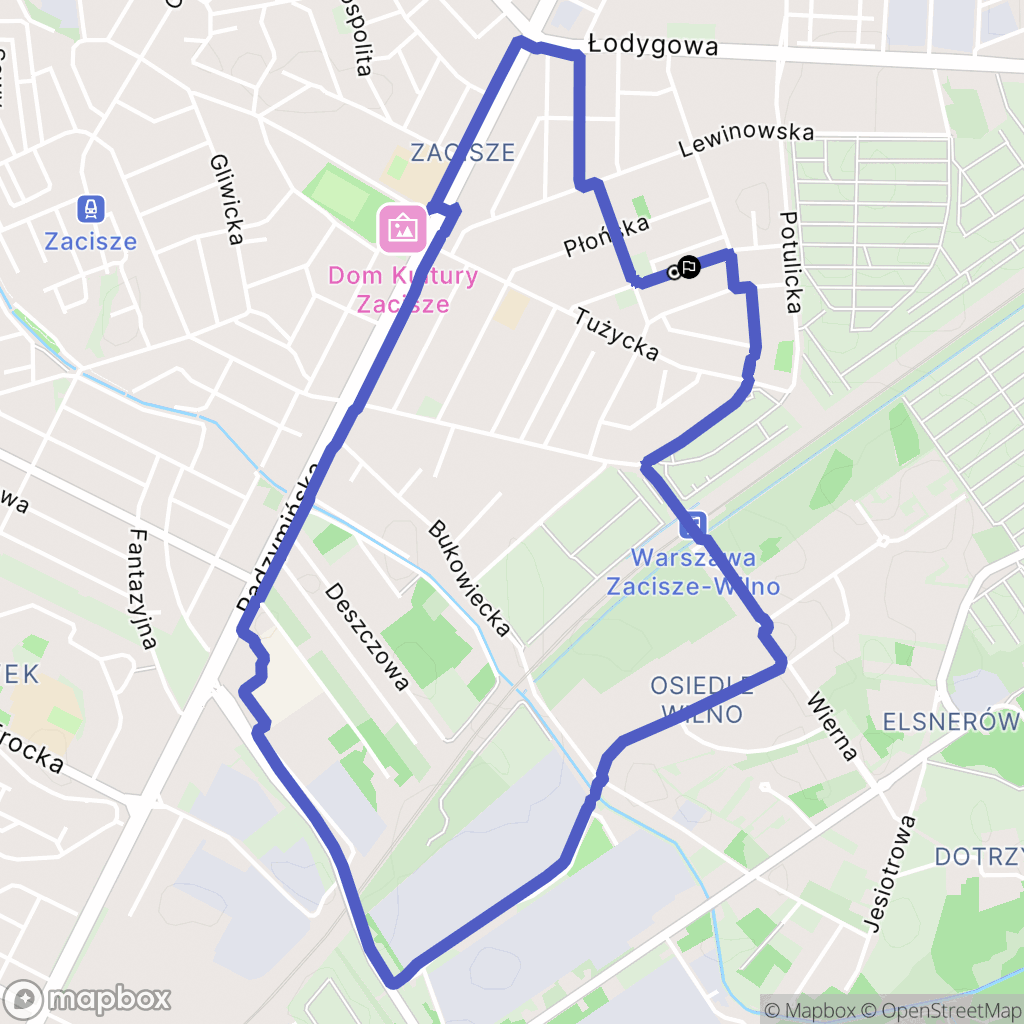 Warszawa: mapa trasy - Poland