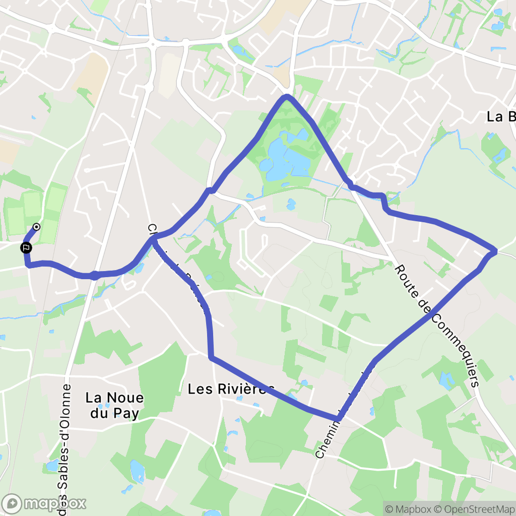 Challans : carte du parcours de randonnée - France