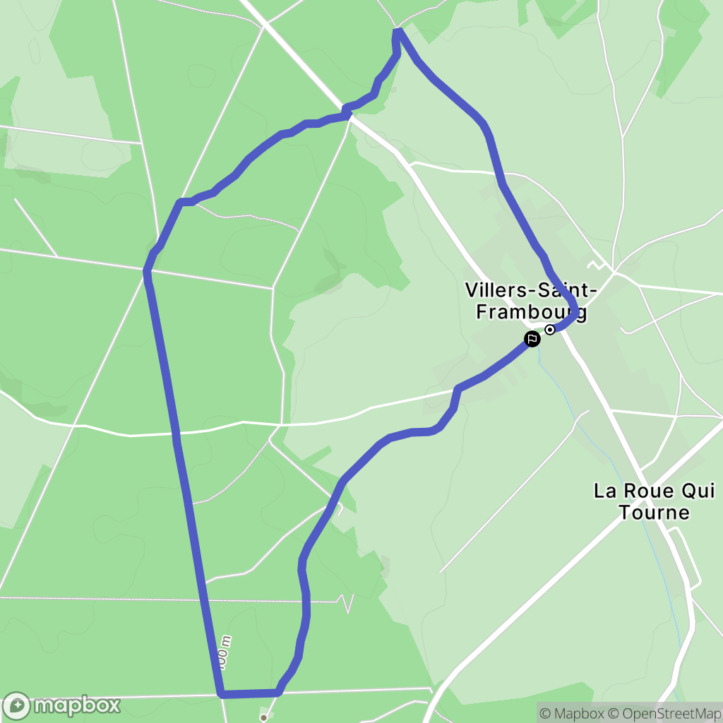 Villers-Saint-Frambourg-Ognon : carte du parcours de randonnée - France