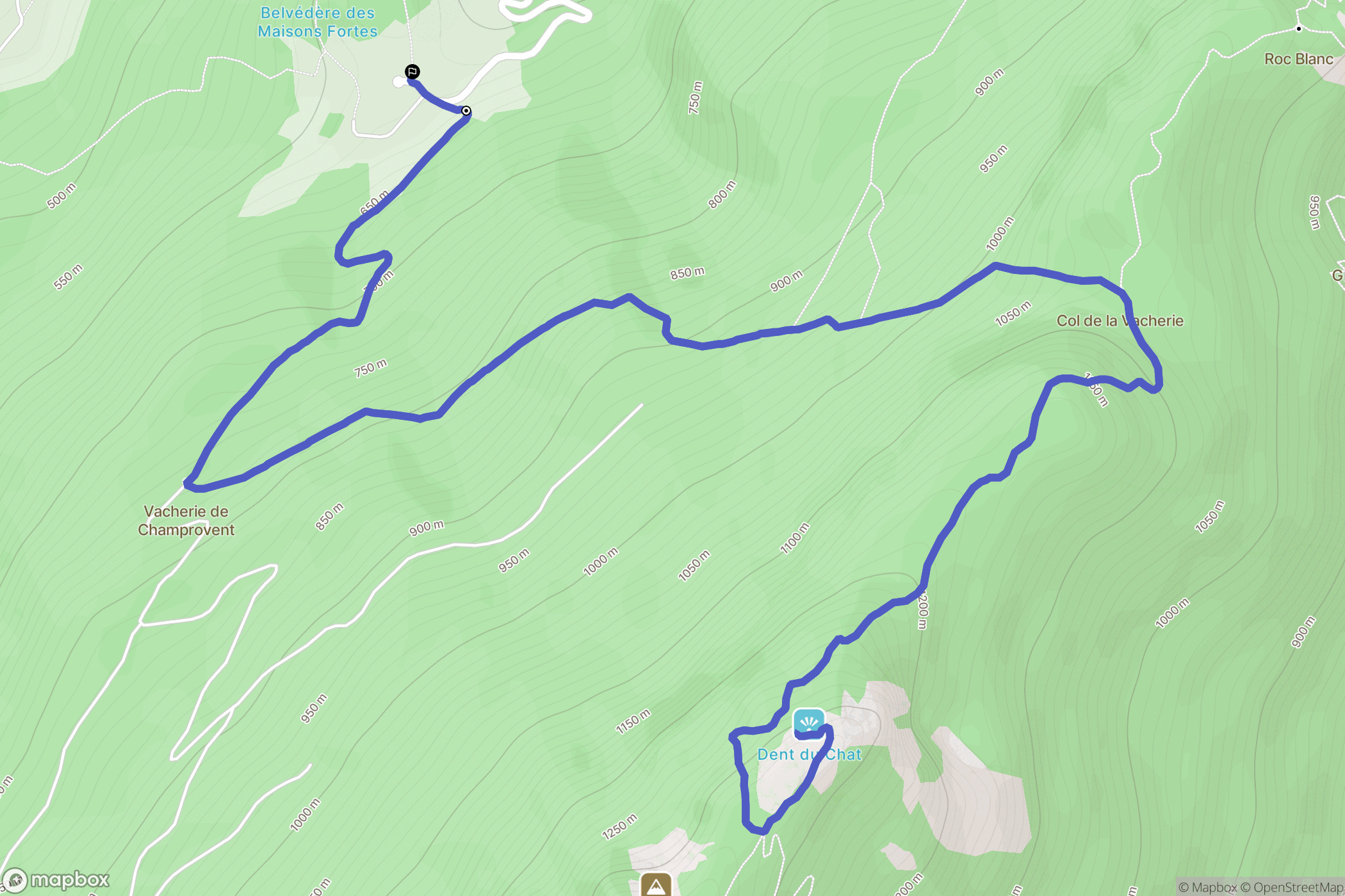Saint-Jean-de-Chevelu : carte du parcours de randonnée - France