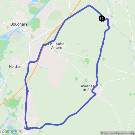 Noyelles-sur-Selle : carte du parcours de randonnée - France