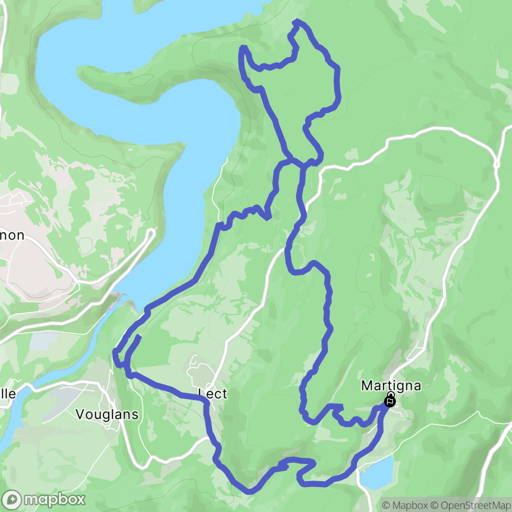 Martigna : carte du parcours de randonnée - France