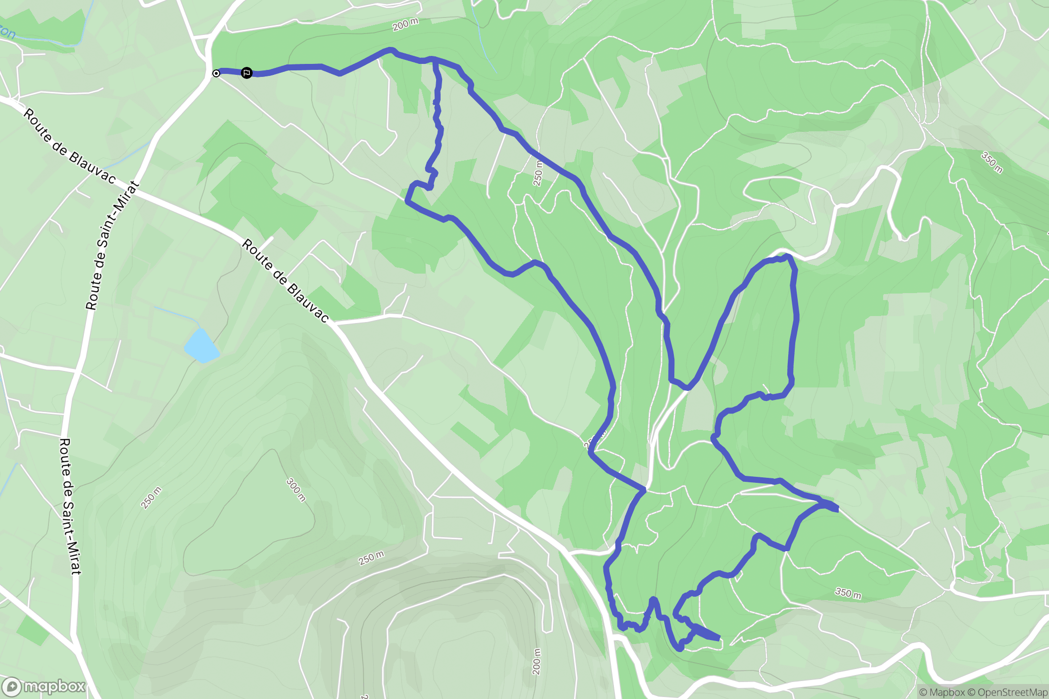 Mazan : carte du parcours de randonnée - France