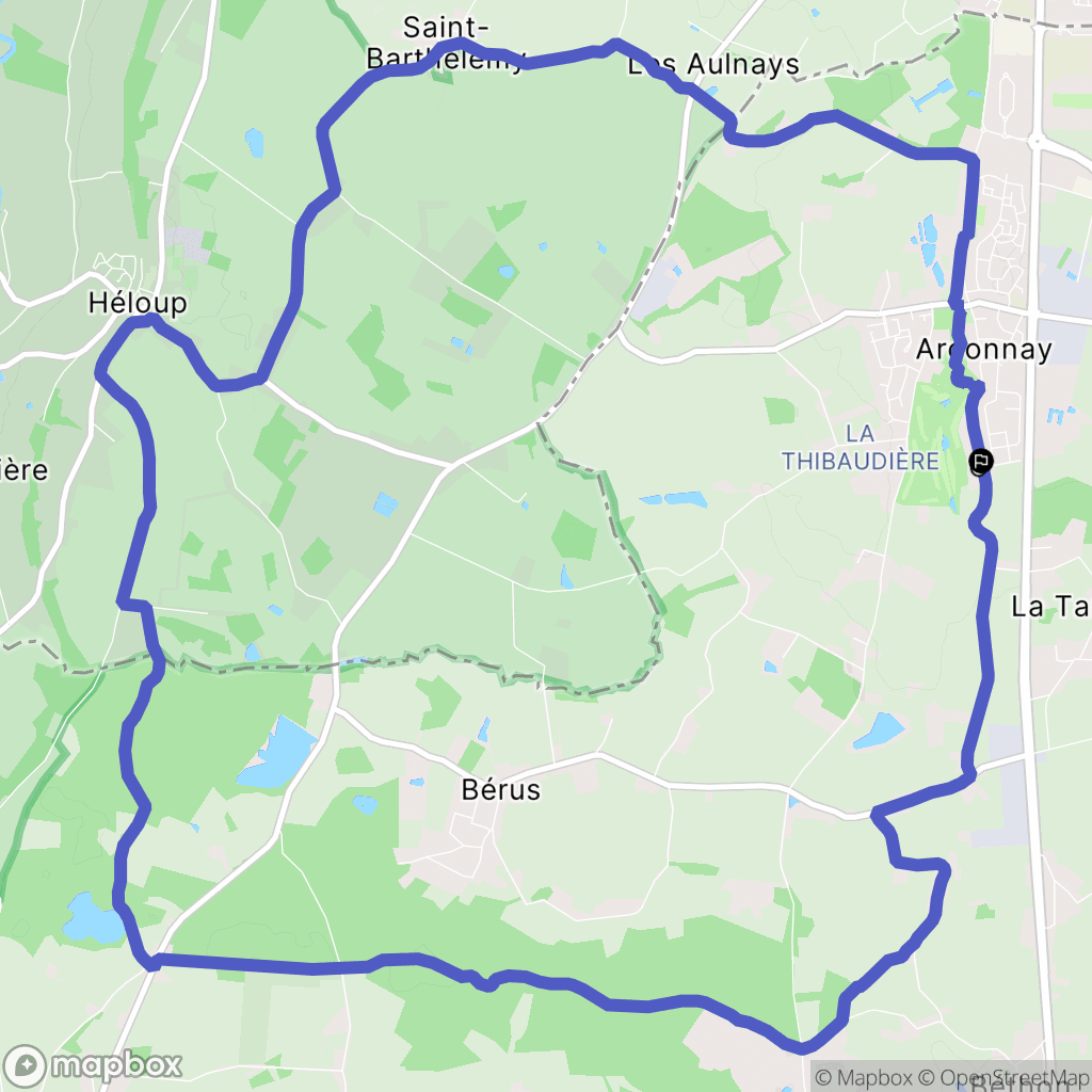 Arçonnay : carte du parcours de randonnée - France