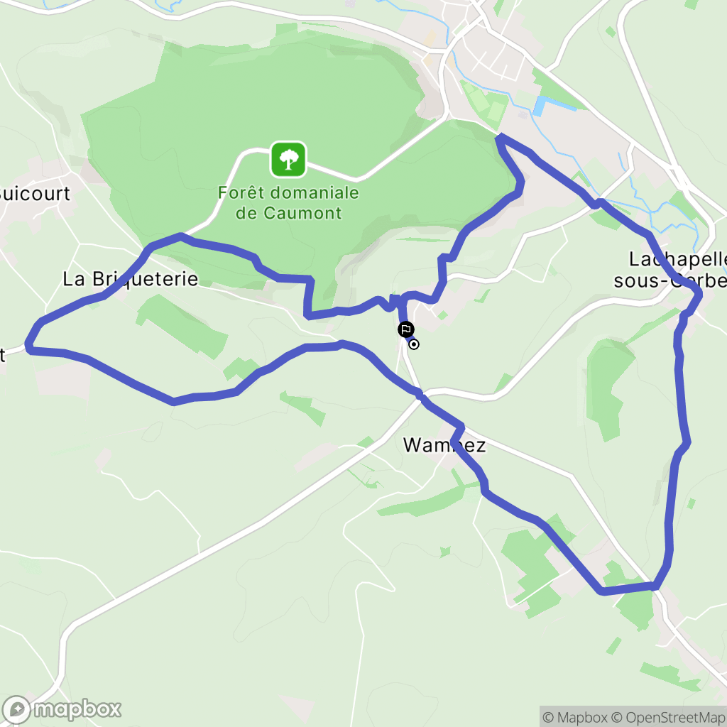 Gerberoy : carte du parcours de randonnée - France