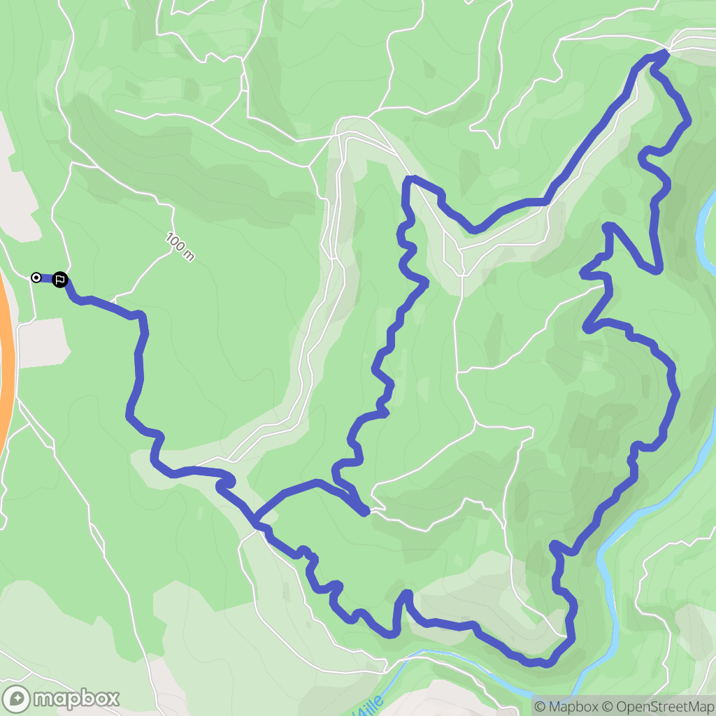 Les Arcs : carte du parcours de randonnée - France