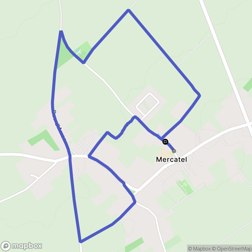 Mercatel : carte du parcours de randonnée - France