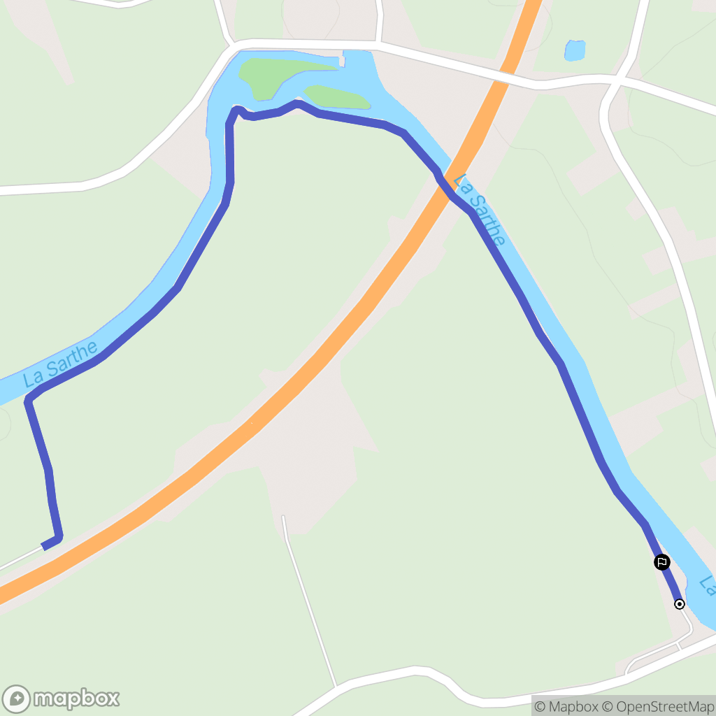 Teillé : carte du parcours de randonnée - France