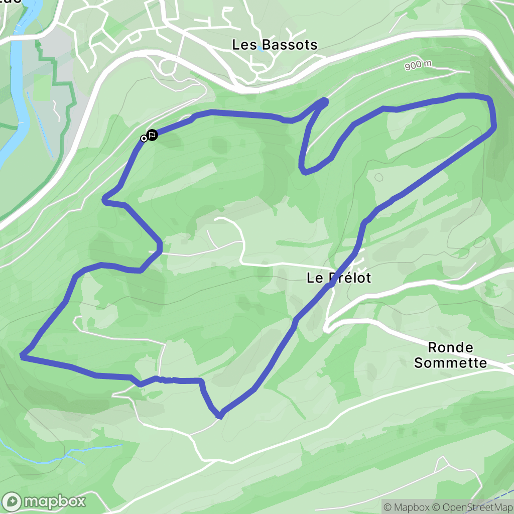 Villers-le-Lac : carte du parcours de randonnée - France