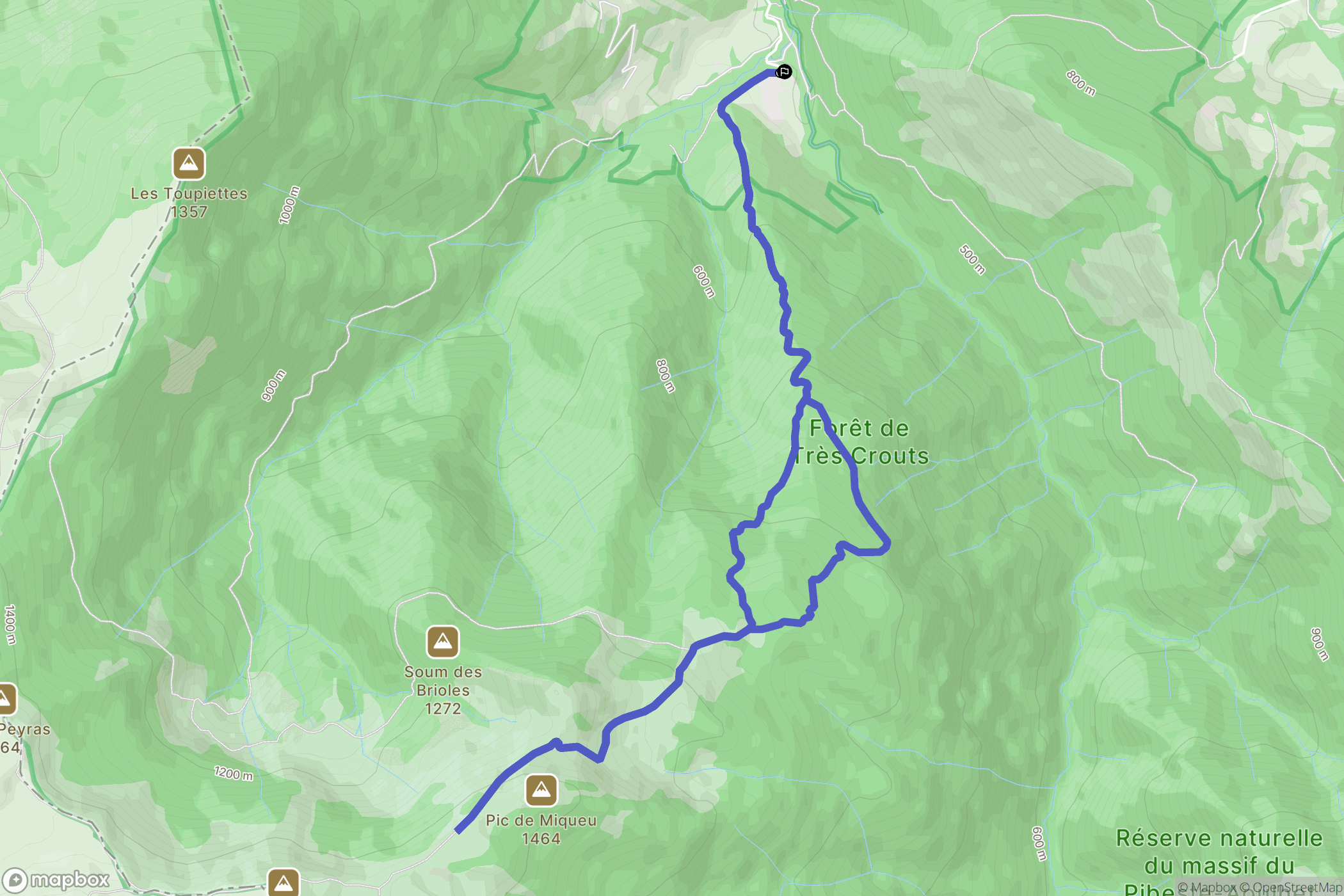 Saint-Pé-de-Bigorre : carte du parcours de randonnée - France