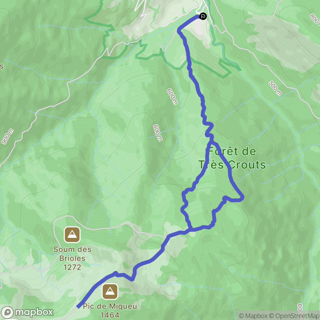 Saint-Pé-de-Bigorre : carte du parcours de randonnée - France