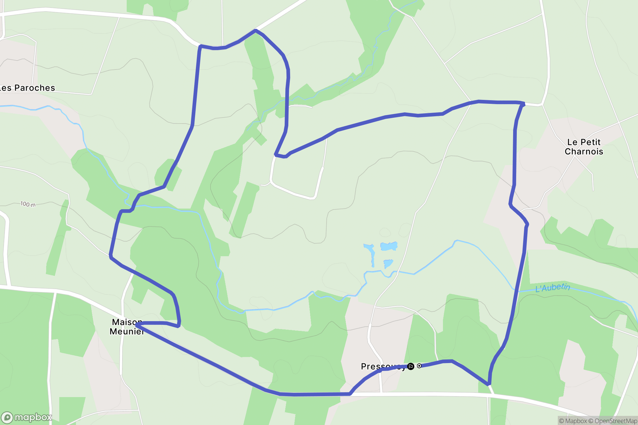 Beautheil-Saints : carte du parcours de randonnée - France