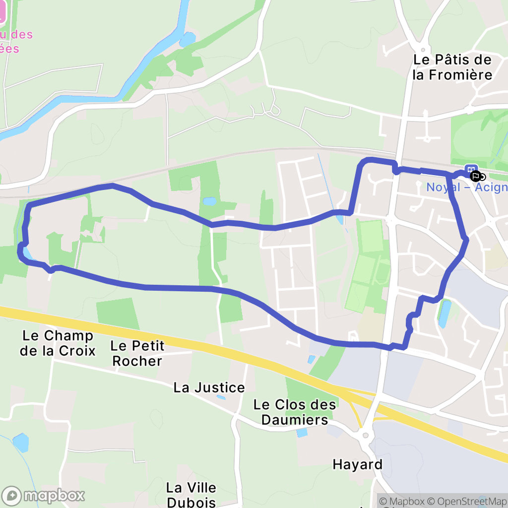 Noyal-sur-Vilaine : carte du parcours de randonnée - France