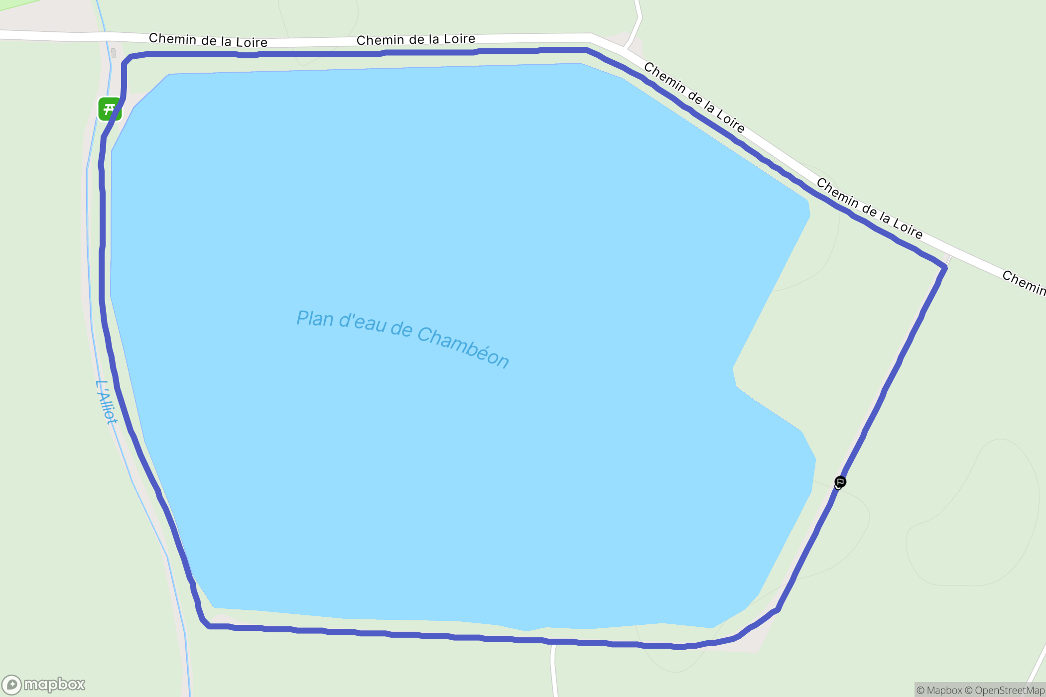 Chambéon : carte du parcours de randonnée - France