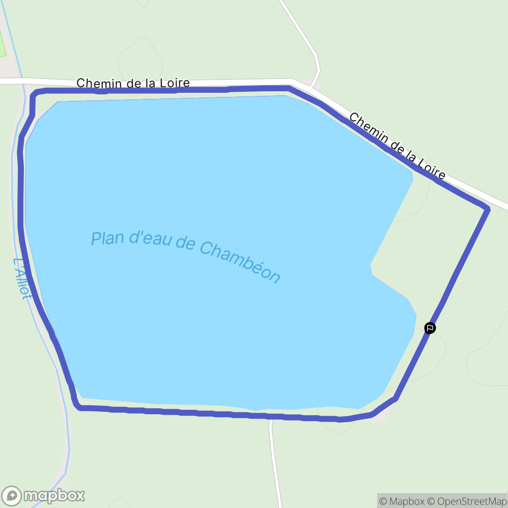 Chambéon : carte du parcours de randonnée - France