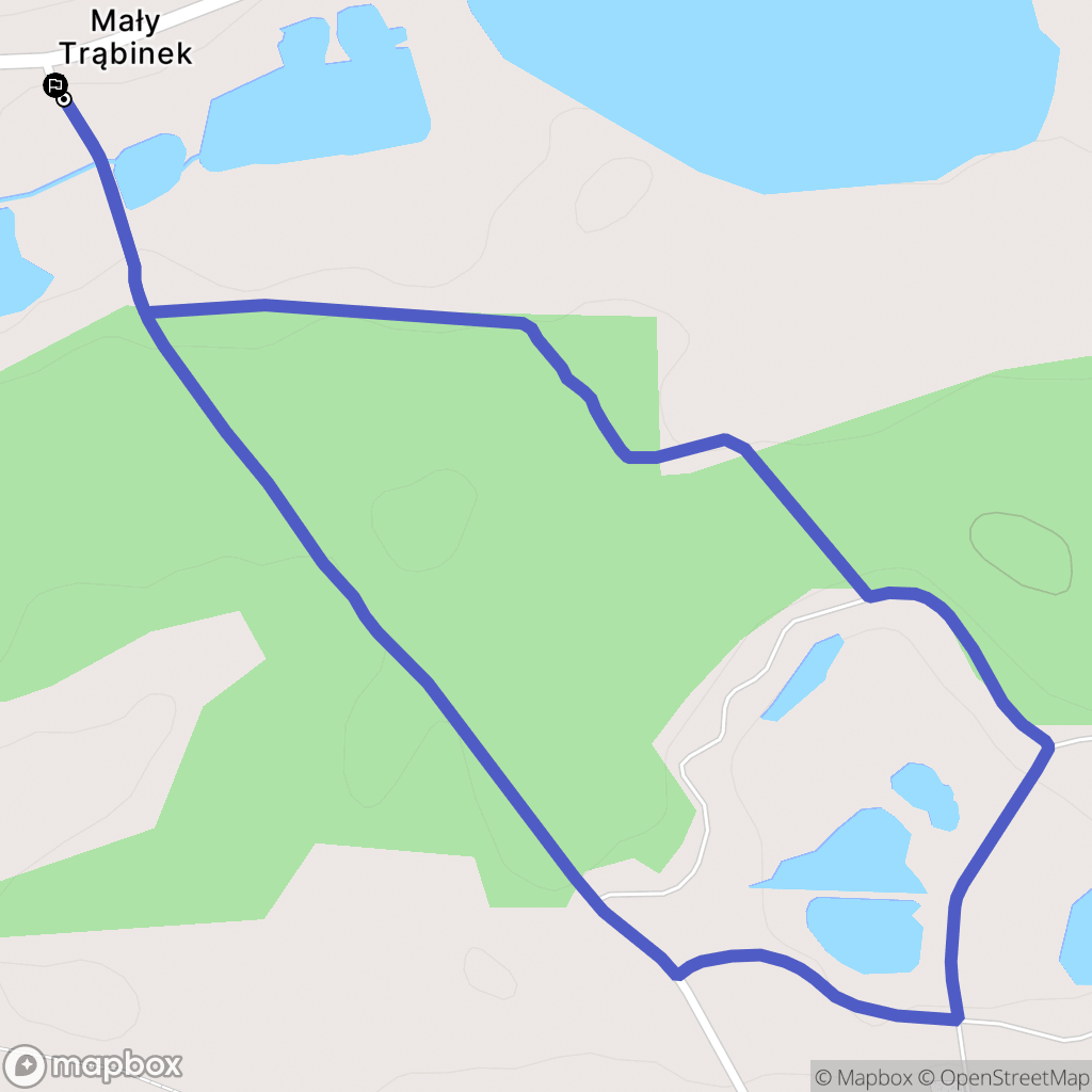 Trąbinek: mapa trasy - Poland