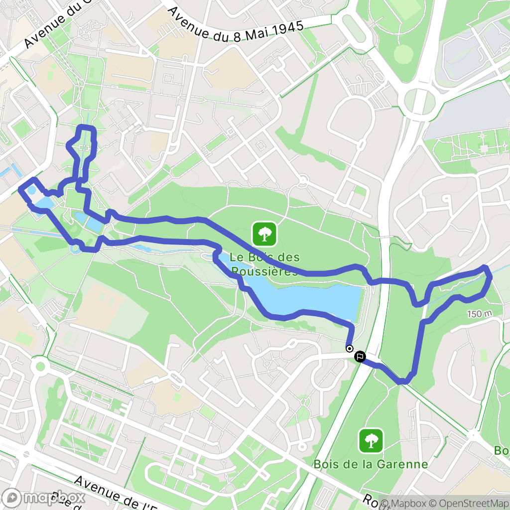 Guyancourt : carte du parcours de randonnée - France