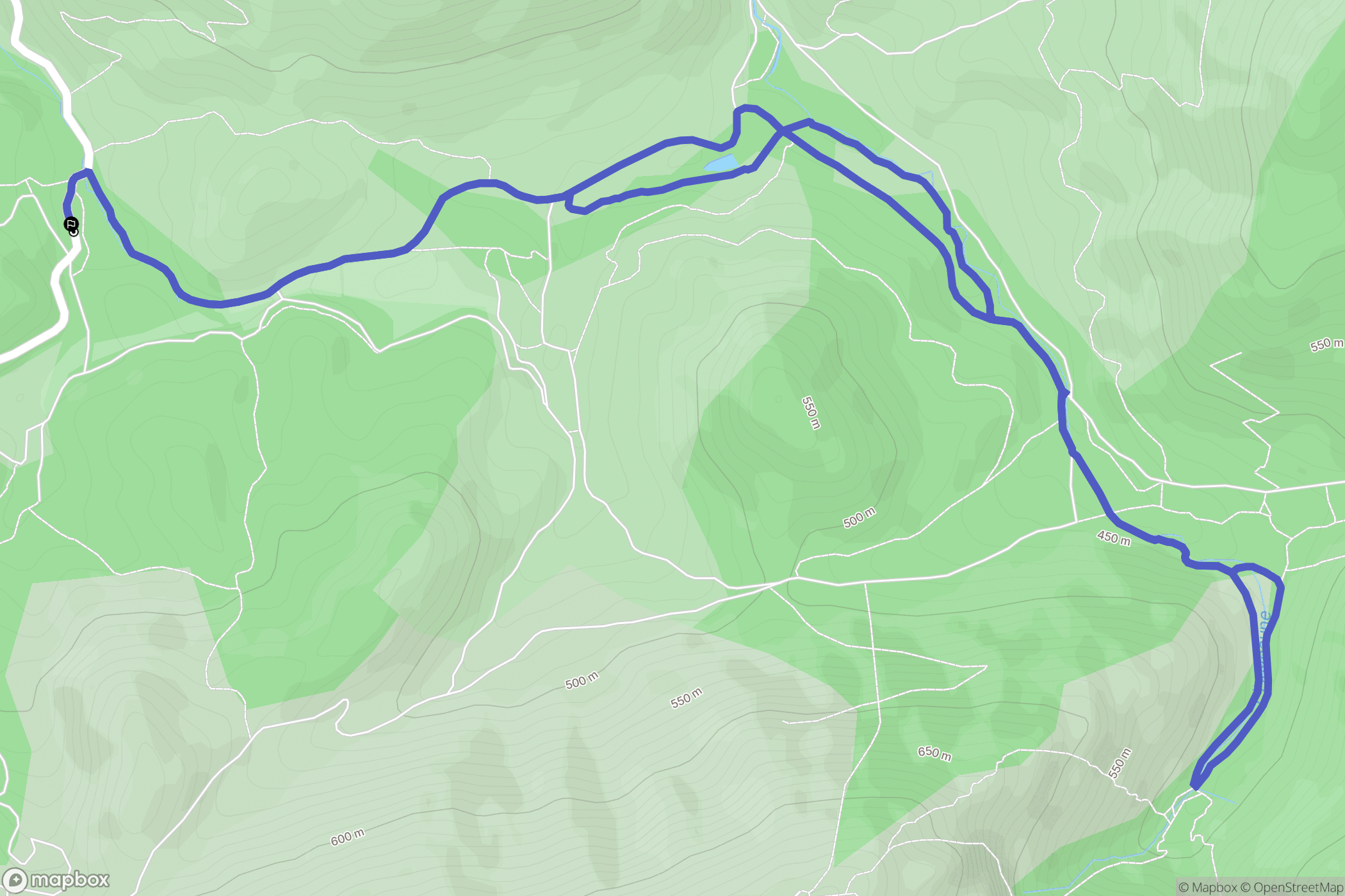 Saint-Zacharie : carte du parcours de randonnée - France