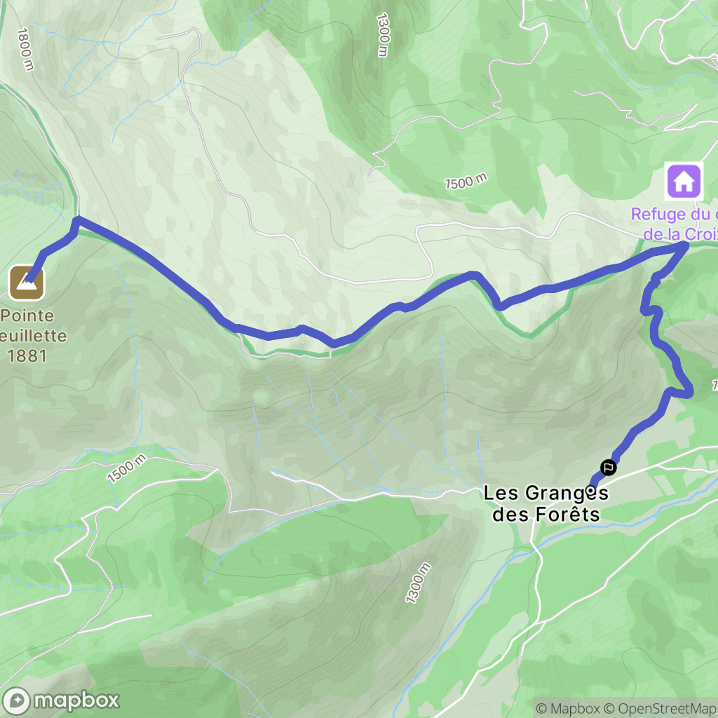 Lus-la-Croix-Haute : carte du parcours de randonnée - France