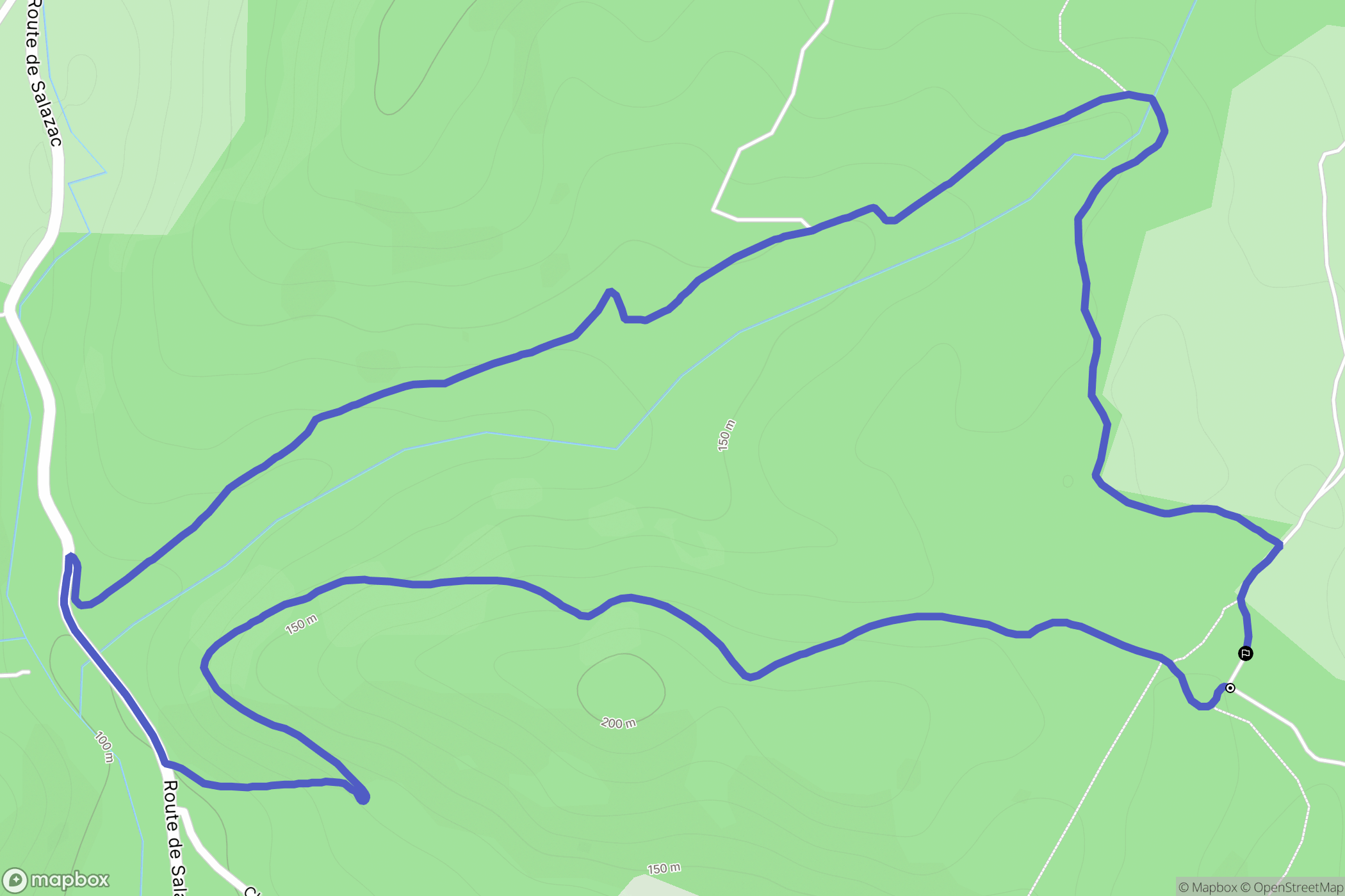 Saint-Laurent-de-Carnols : carte du parcours de randonnée - France