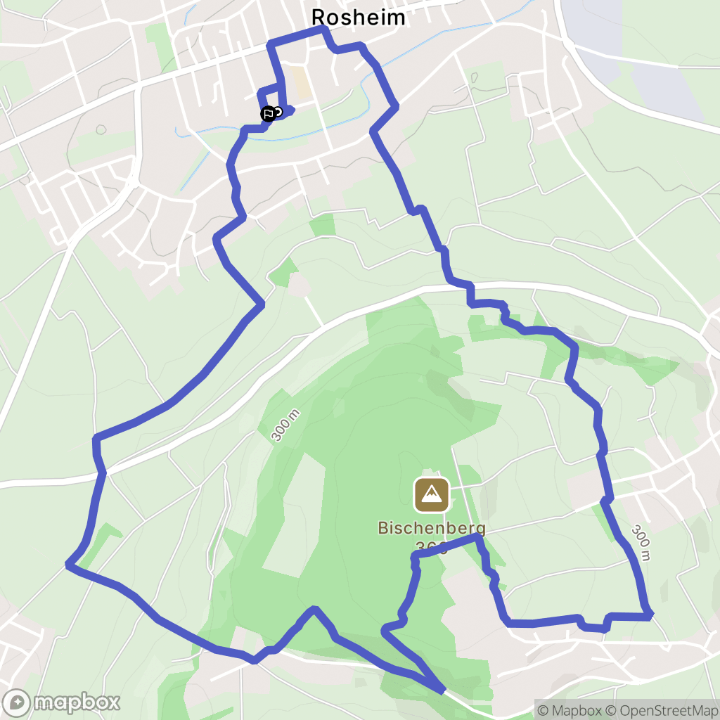 Rosheim : carte du parcours de randonnée - France