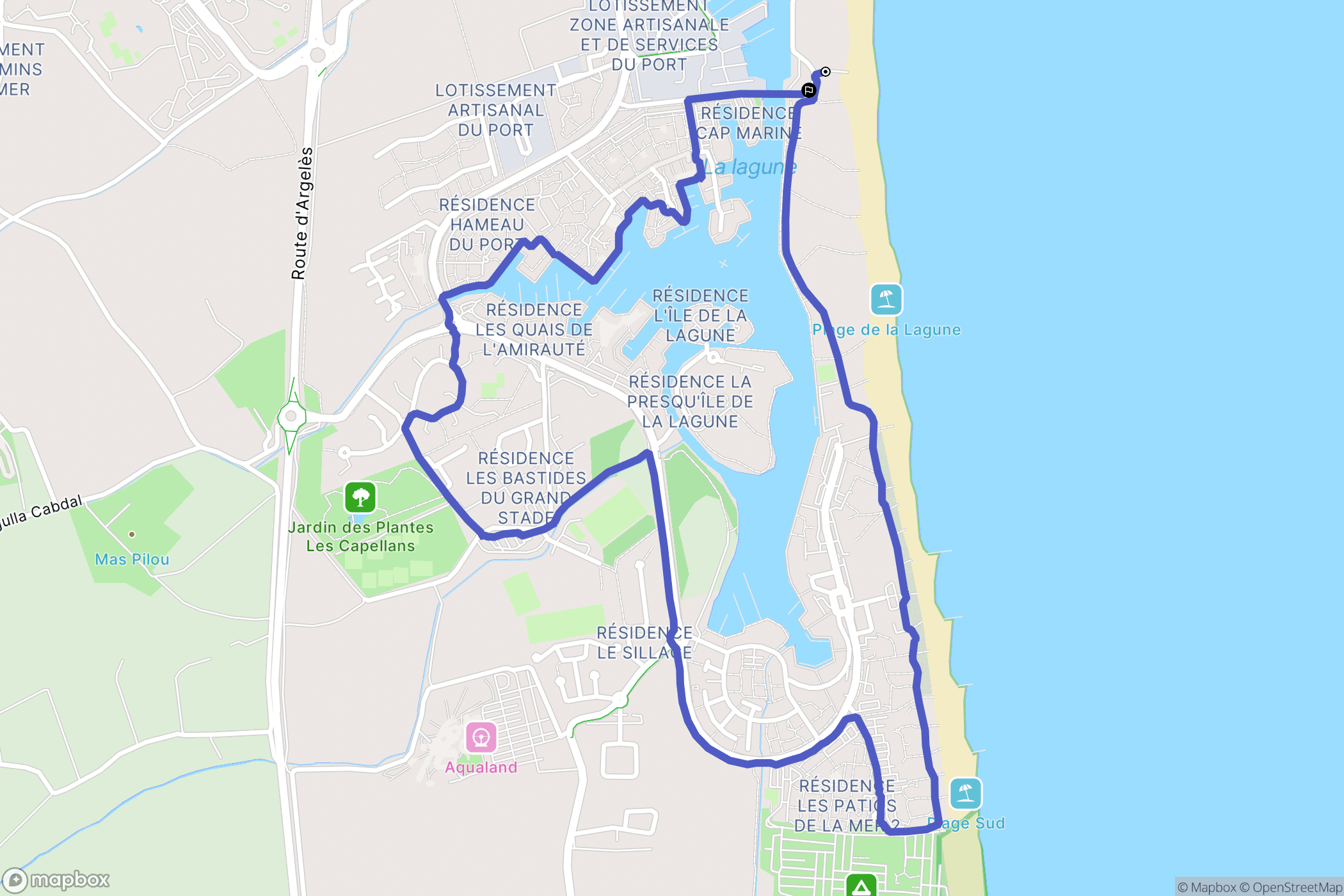 Saint-Cyprien : carte du parcours de randonnée - France