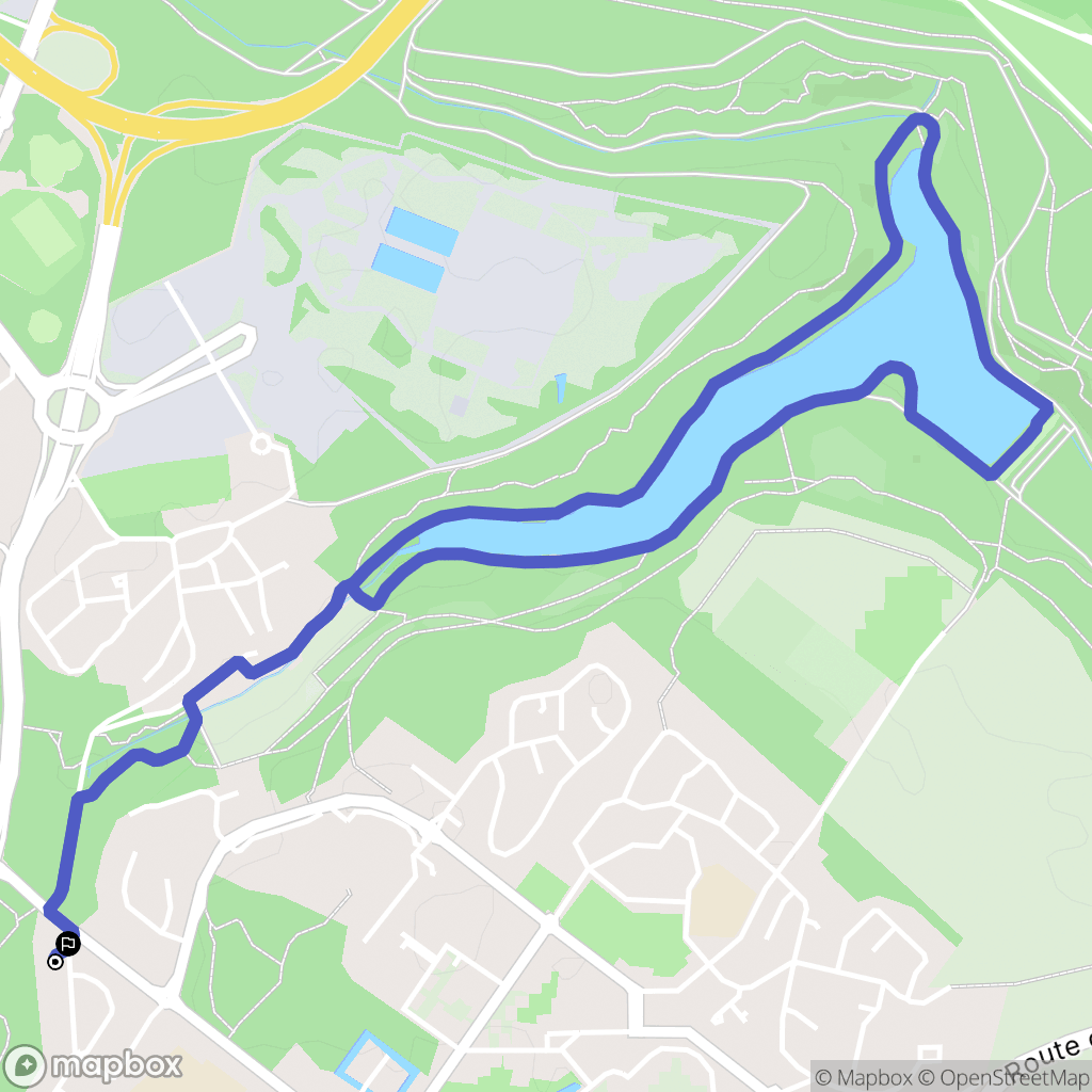 Guyancourt : carte du parcours de randonnée - France