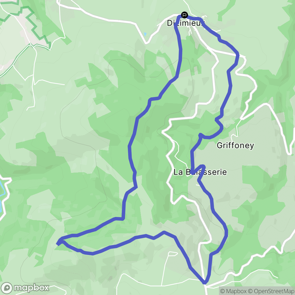 Longes : carte du parcours de randonnée - France