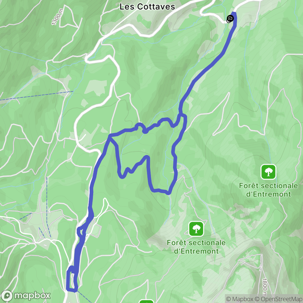 Saint-Pierre-de-Chartreuse : carte du parcours de randonnée - France