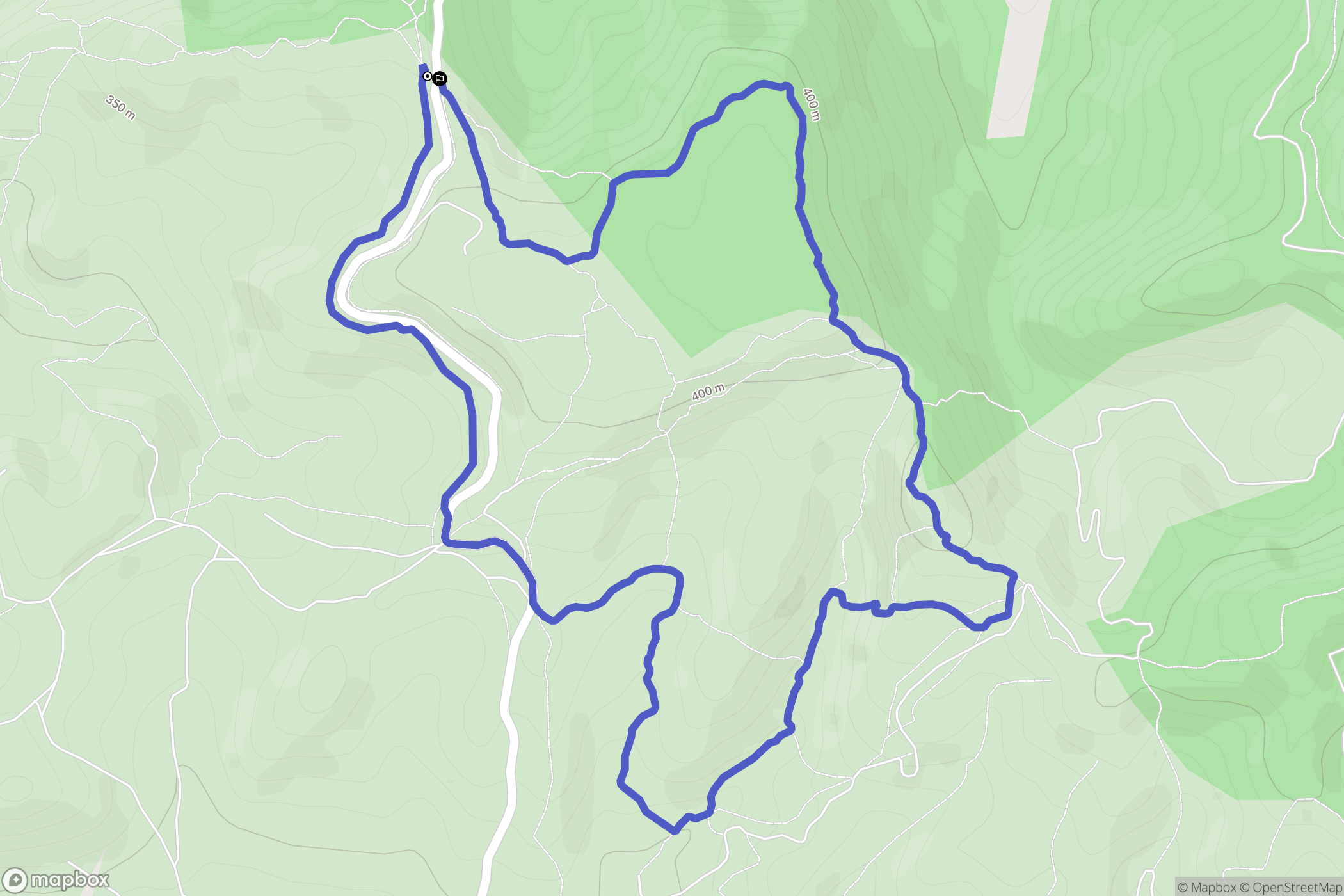 Lambesc : carte du parcours de randonnée - France