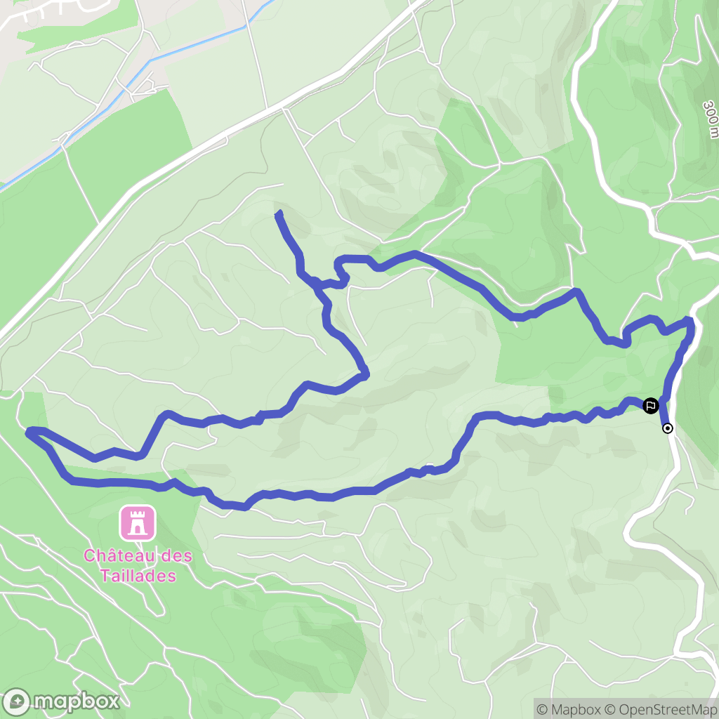 Lambesc : carte du parcours de randonnée - France