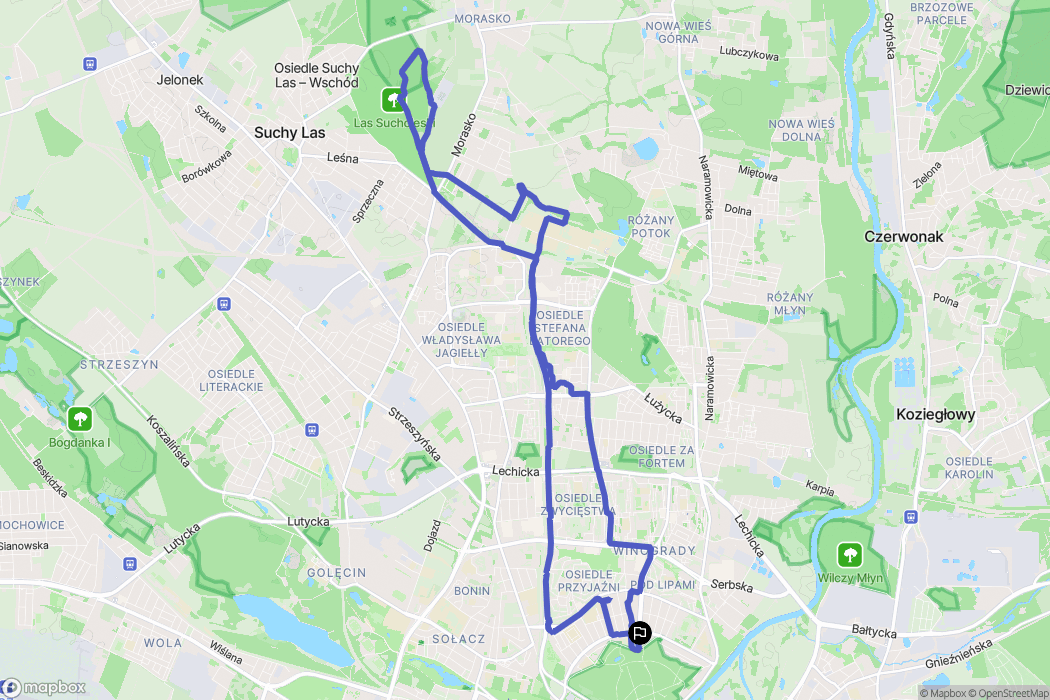 Poznań: mapa trasy - Poland