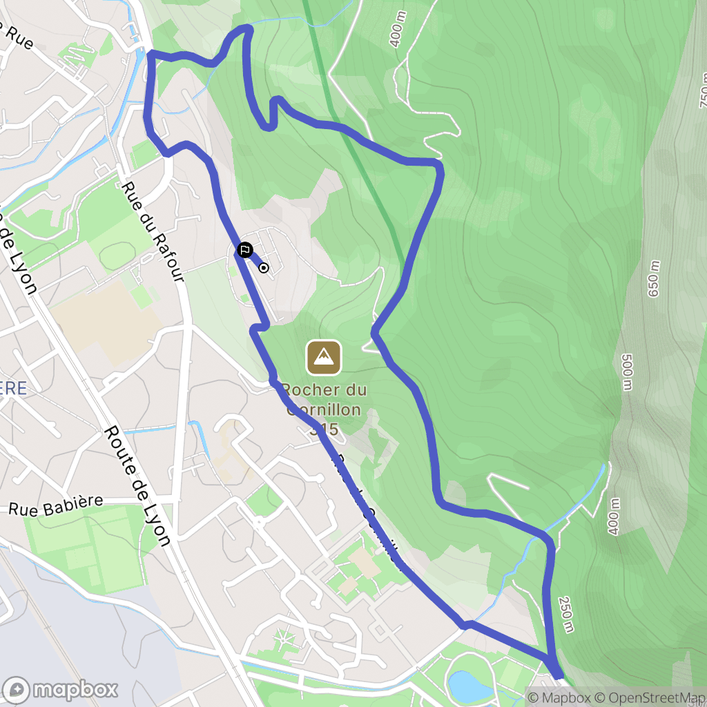 Fontanil-Cornillon : carte du parcours de randonnée - France