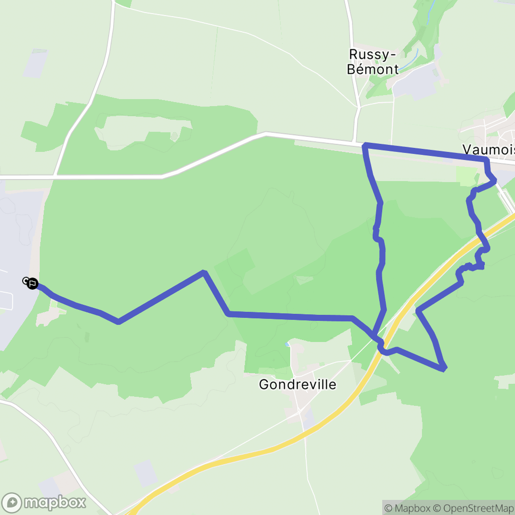 Crépy-en-Valois : carte du parcours de randonnée - France