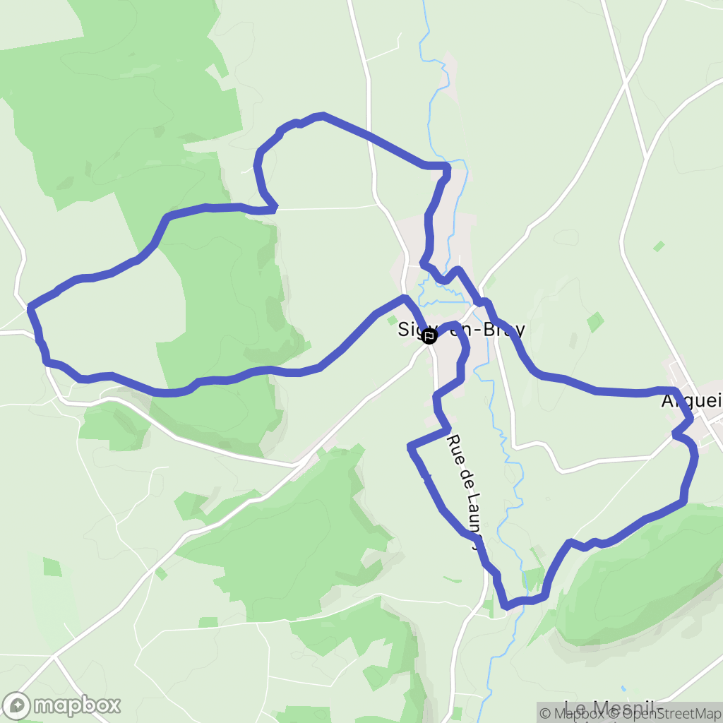 Sigy-en-Bray : carte du parcours de randonnée - France