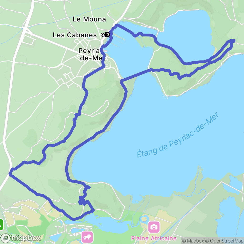 Peyriac-de-Mer : carte du parcours de randonnée - France