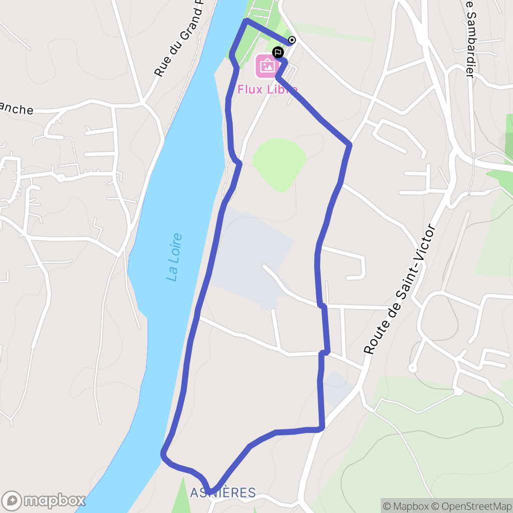 Saint-Just-Saint-Rambert : carte du parcours de randonnée - France