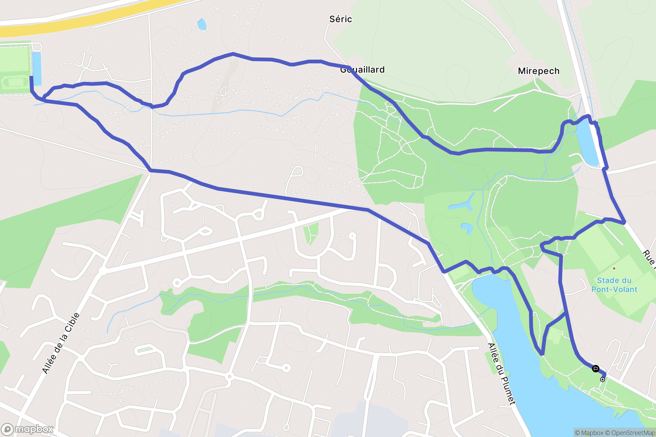 Saint-Paul-lès-Dax : carte du parcours de randonnée - France