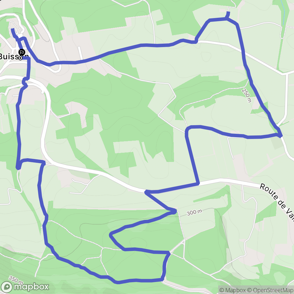 Buisson : carte du parcours de randonnée - France