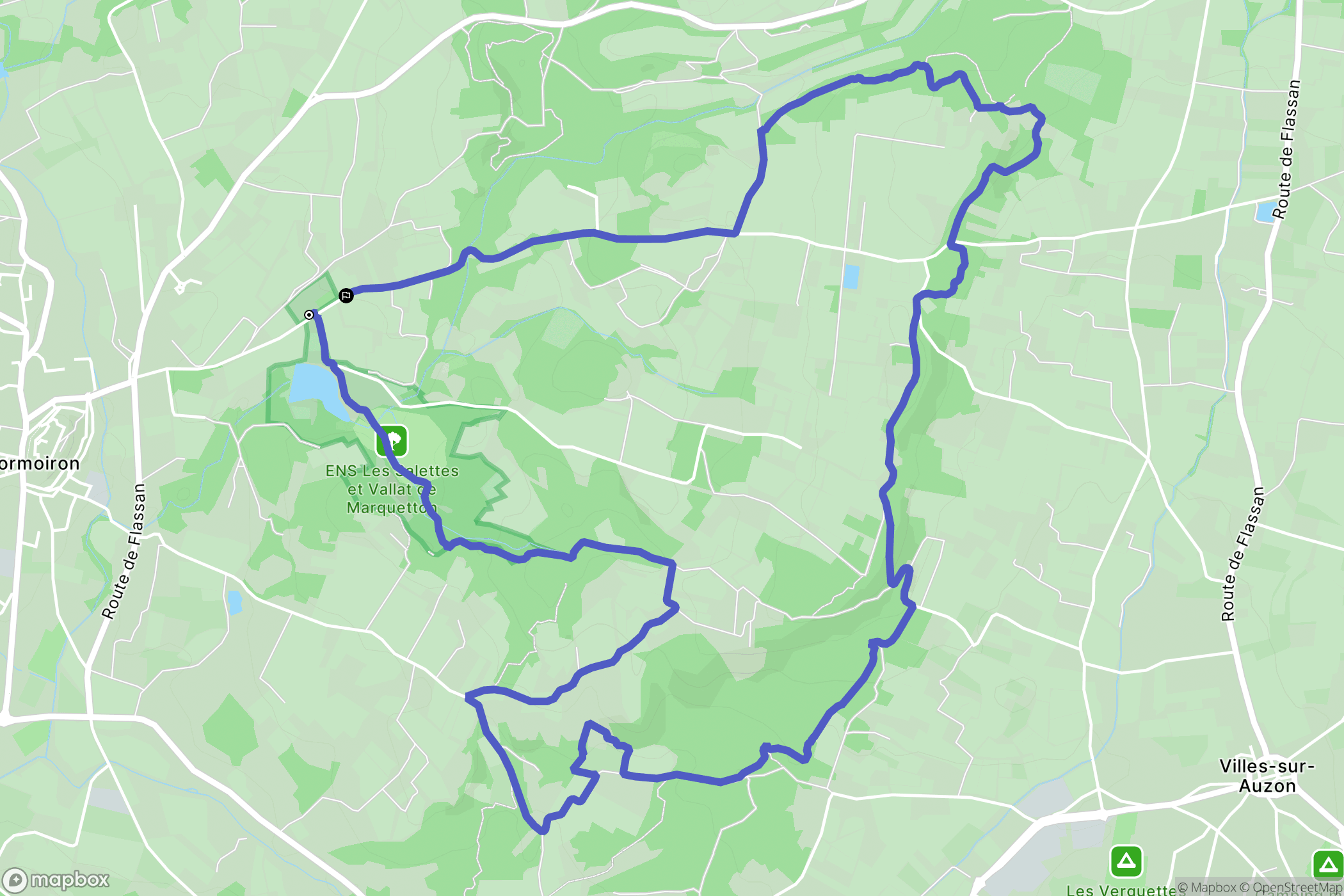 Mormoiron : carte du parcours de randonnée - France