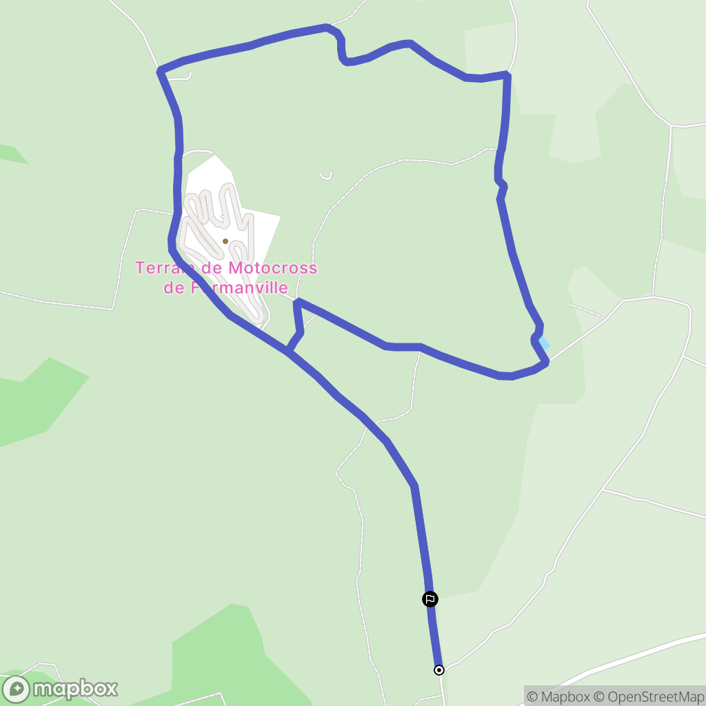 Carneville : carte du parcours de randonnée - France