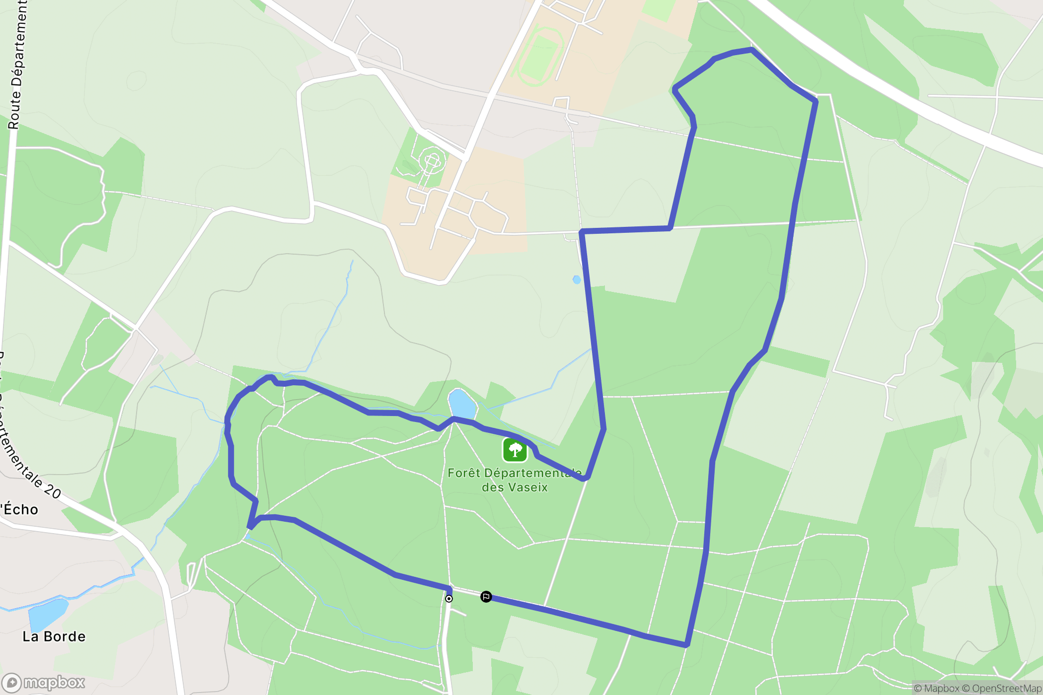 Verneuil-sur-Vienne : carte du parcours de randonnée - France