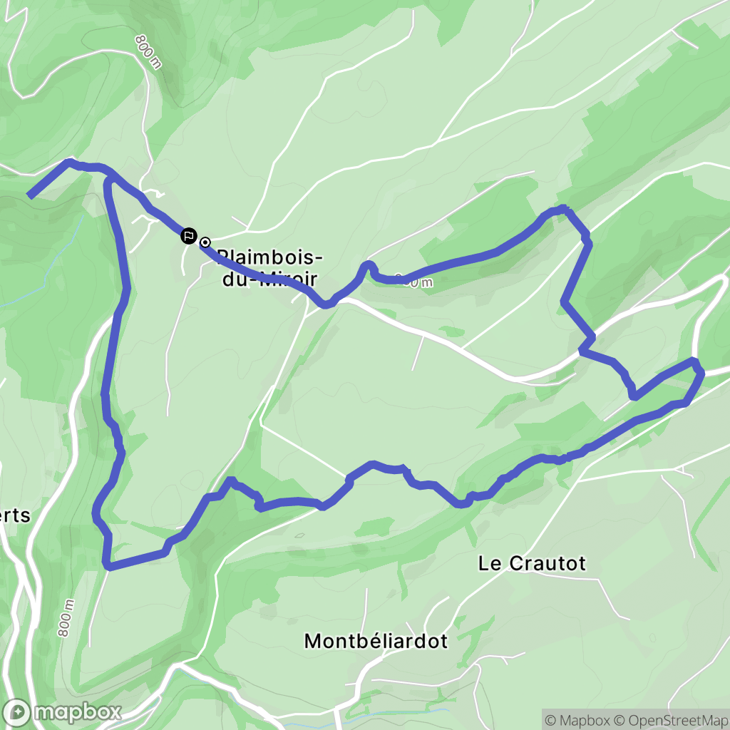 Plaimbois-du-Miroir : carte du parcours de randonnée - France