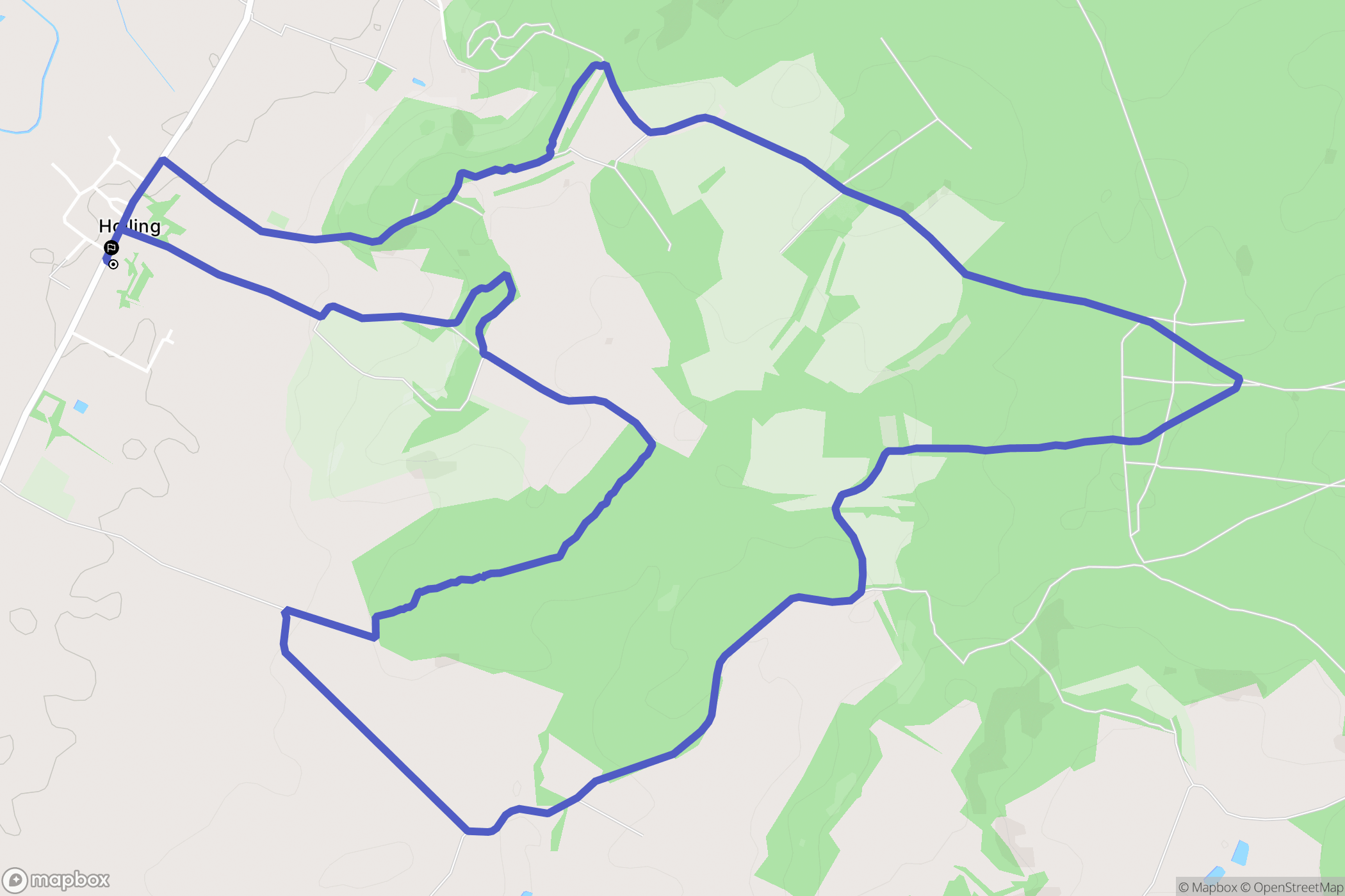 Holling : carte du parcours de randonnée - France