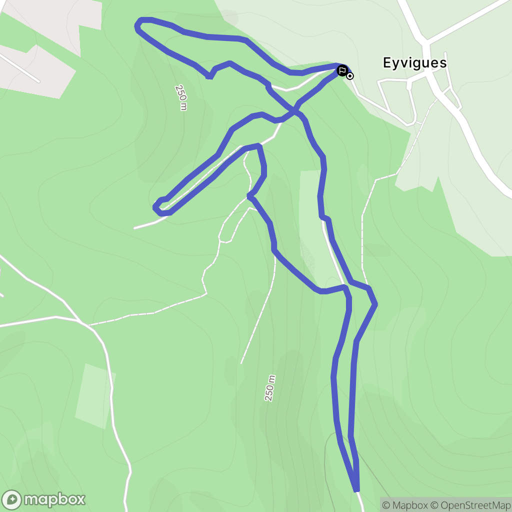 Salignac-Eyvigues : carte du parcours de randonnée - France
