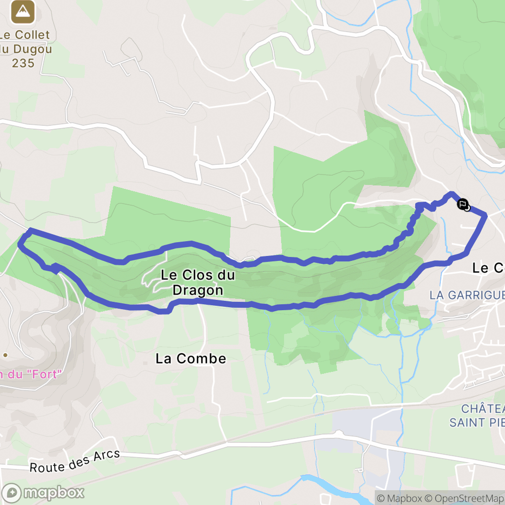 Les Arcs : carte du parcours de randonnée - France