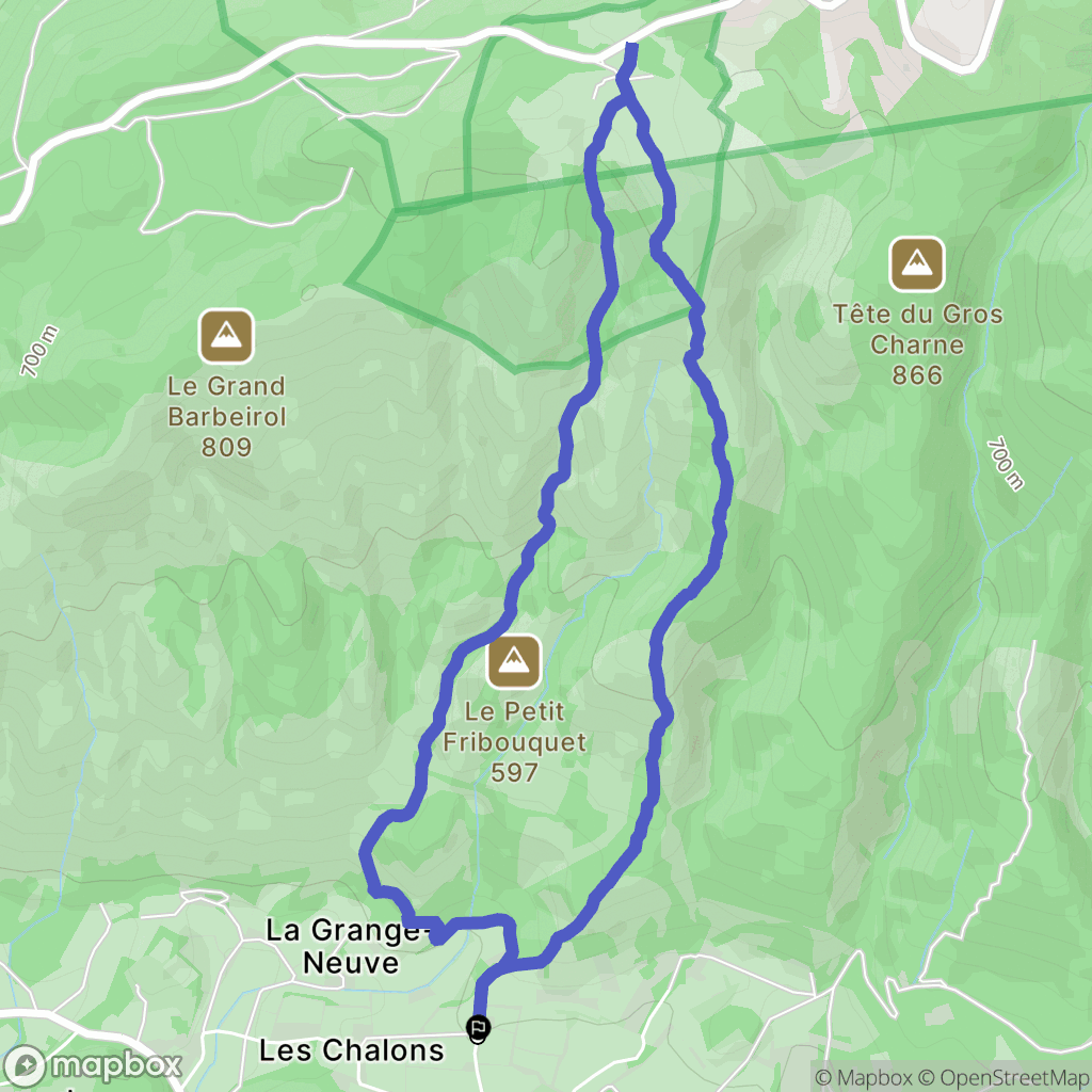 Bédoin : carte du parcours de randonnée - France