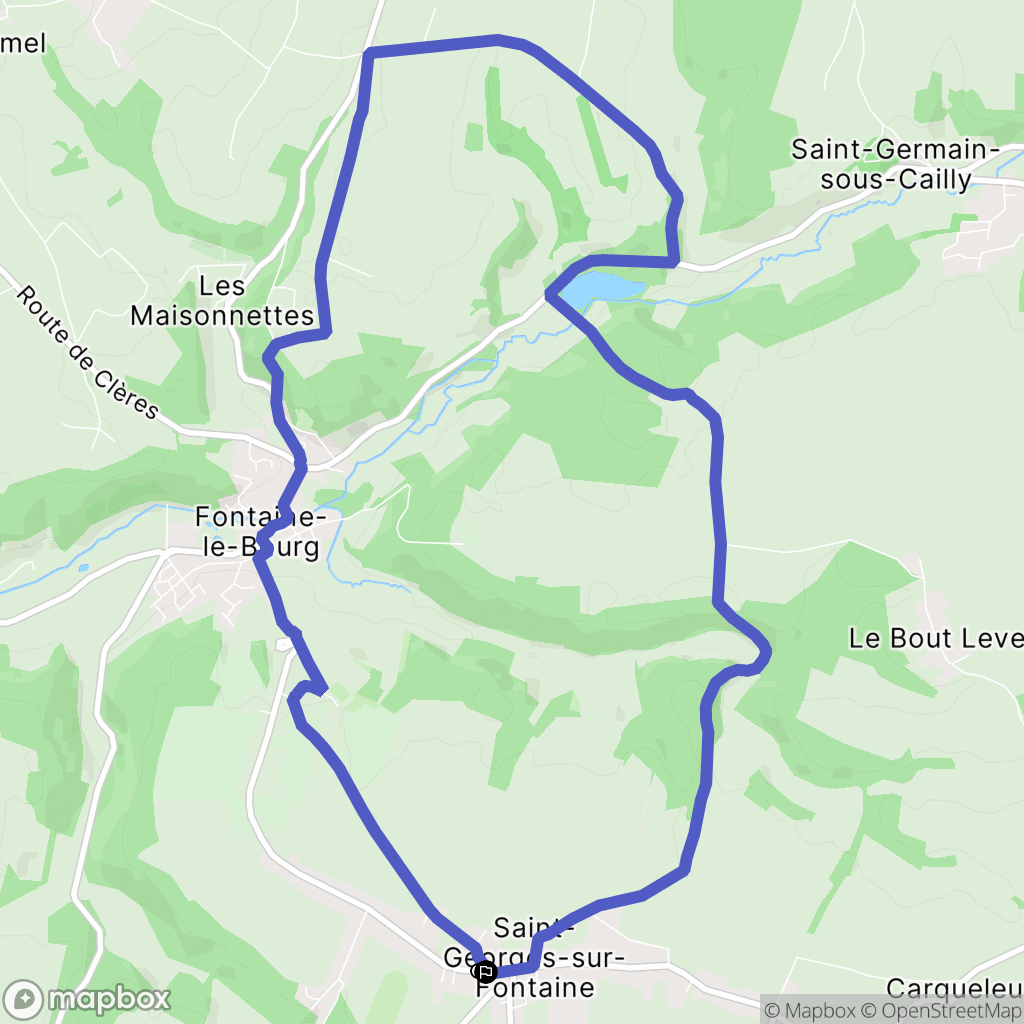 Saint-Georges-sur-Fontaine : carte du parcours de randonnée - France