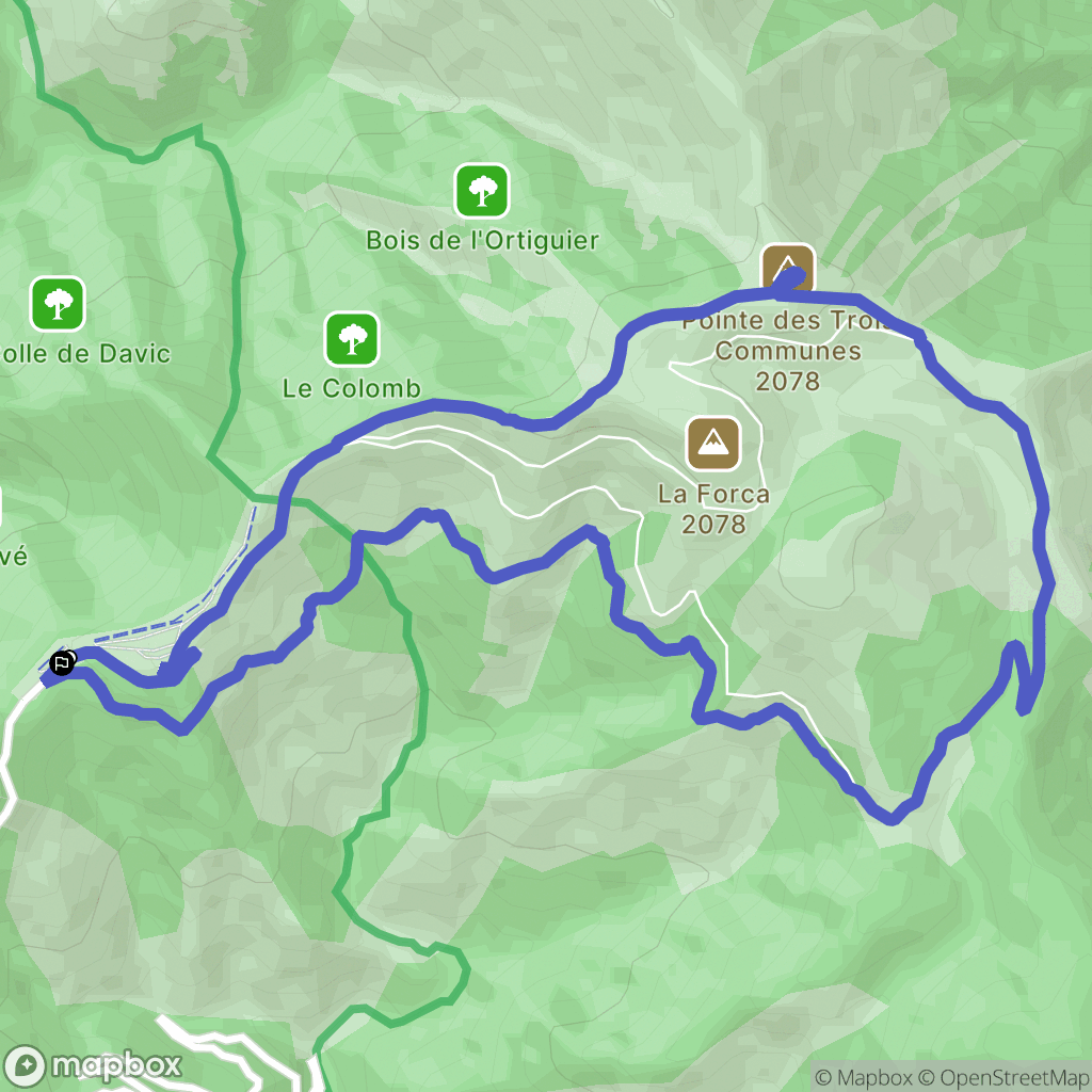 Moulinet : carte du parcours de randonnée - France